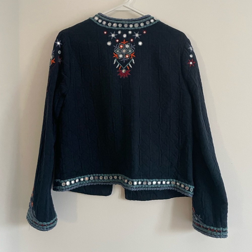 Embroidered Navy Jacket - Picture 2 of 3